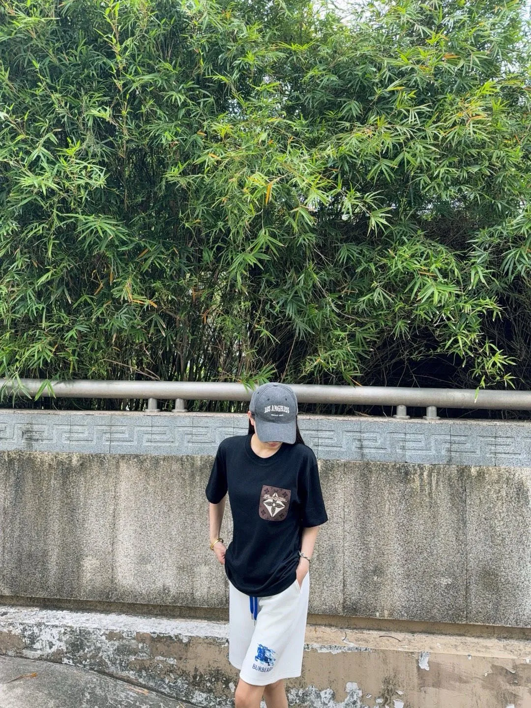 Louis Vuitton/Louis Vuitton 25ss presbyopic fake pocket short sleeves